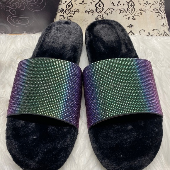 INC Feymin-Faux-Fur Slipper Slides - Picture 8 of 15